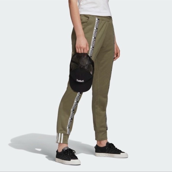 Adidas Women’s R.Y.V. Track Pants French Terry Joggers FM4383 Small Legacy Green - Picture 5 of 15